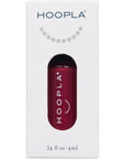 Sangria - Clean Nail Polish in a deep red shade by HOOPLA, presented in a sleek white box highlighting the brand's focus on clean beauty and vegan nail polish.