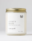 Citrus Basil : Tin Soy Candle ( spring fresh )