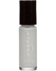 Bottle of Clean Pocket Nail Polish Duo - Violet with a simple white polish and black cap, part of a clean beauty nail polish set designed for vegan nail treatments.