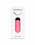 HOOPLA pink nail polish bottle visible through a white box with the brand name and a clean minimalist design, featuring Zinnia - Clean Nail Polish for vegan and clean beauty nail treatments.